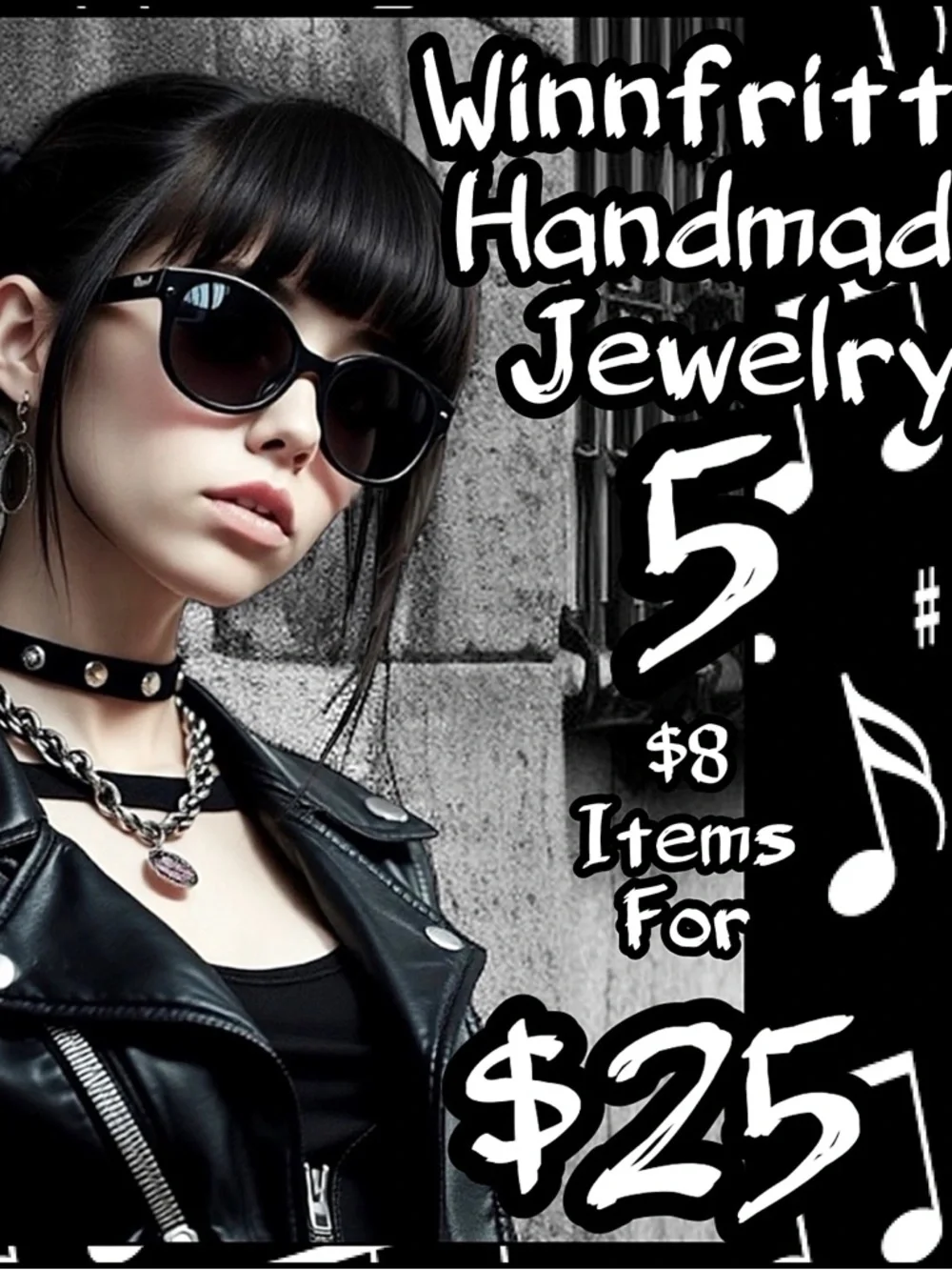 5 For $25💫Silver Punk Spike Cone Dangles